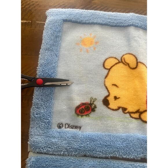 Vintage Disney Baby Winnie the Pooh Rug Blue Ladybug Sun Set of two Bathroom rug - Picture 9 of 15